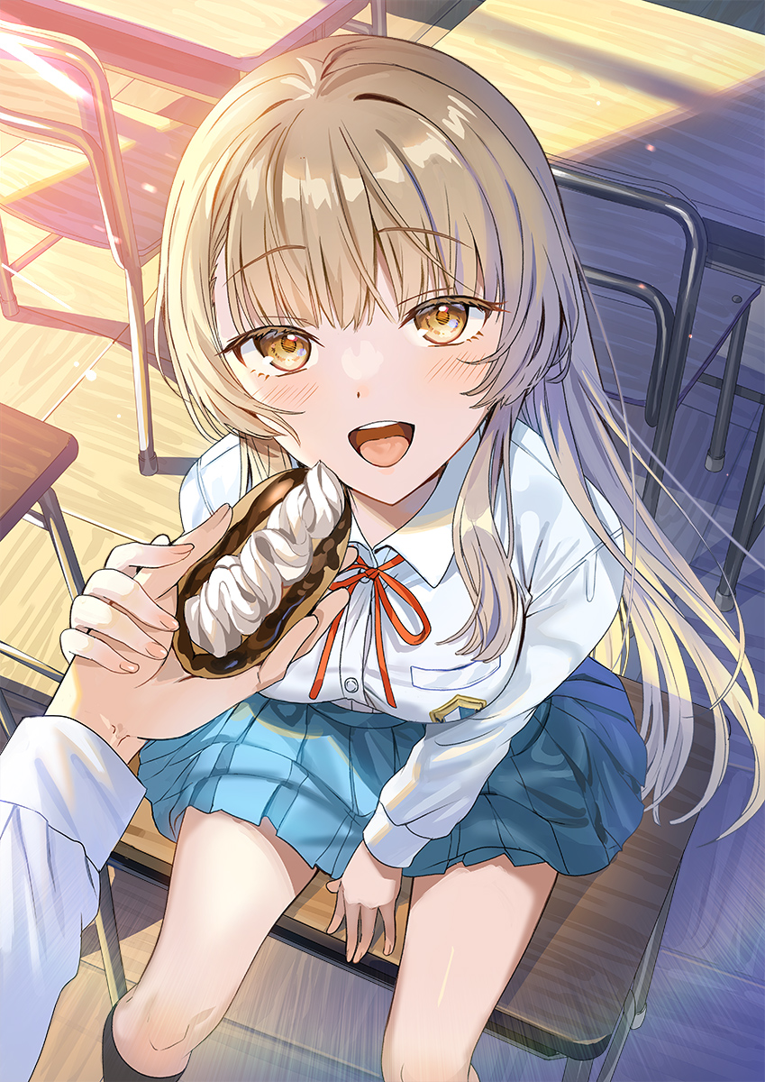 satomi chika (aisare tenshi na classmate ga ore ni dake itazura ni hohoemu) drawn by tan_(tangent)