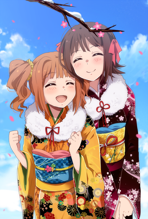 amami haruka and takatsuki yayoi (idolmaster) drawn by hiiringu