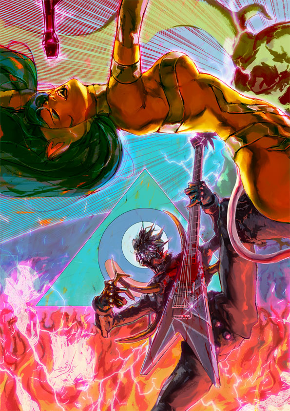 felicia and lord raptor (darkstalkers) drawn by jiddo