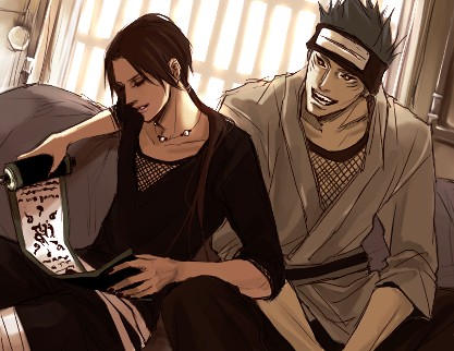 uchiha itachi and hoshigaki kisame (naruto) drawn by lily_(artist)