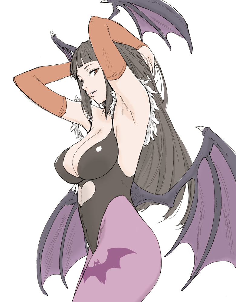morrigan aensland and han juri (street fighter and 2 more) drawn by coelacanth_(gyotaku)