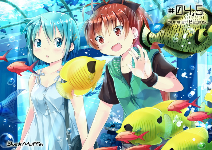 miki sayaka and sakura kyoko (mahou shoujo madoka magica) drawn by gleision_adain