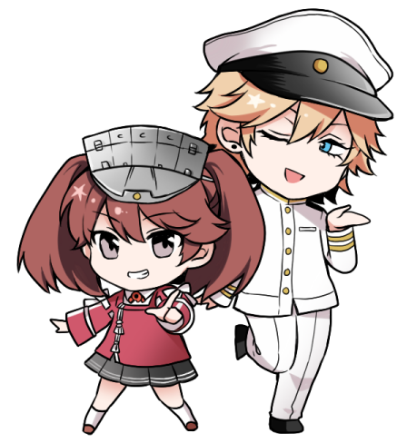 admiral, ryuujou, and admiral arisugawa (kantai collection) drawn by nagomi_(mokatitk)