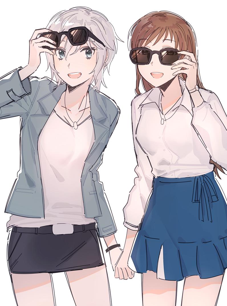 nitta minami and anastasia (idolmaster and 1 more) drawn by 14_(vision5032)