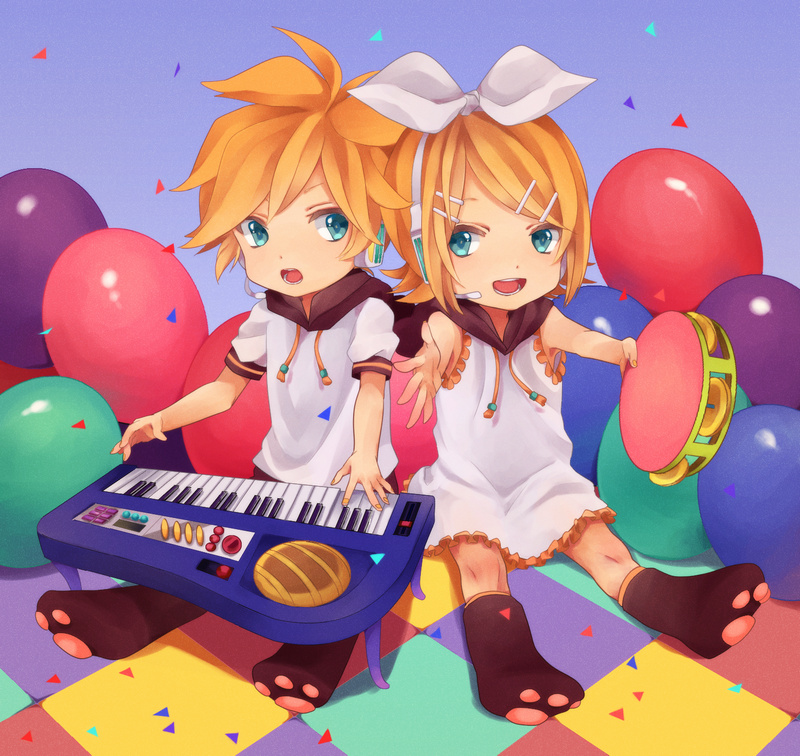kagamine rin and kagamine len (vocaloid) drawn by akiyoshi_(tama-pete)