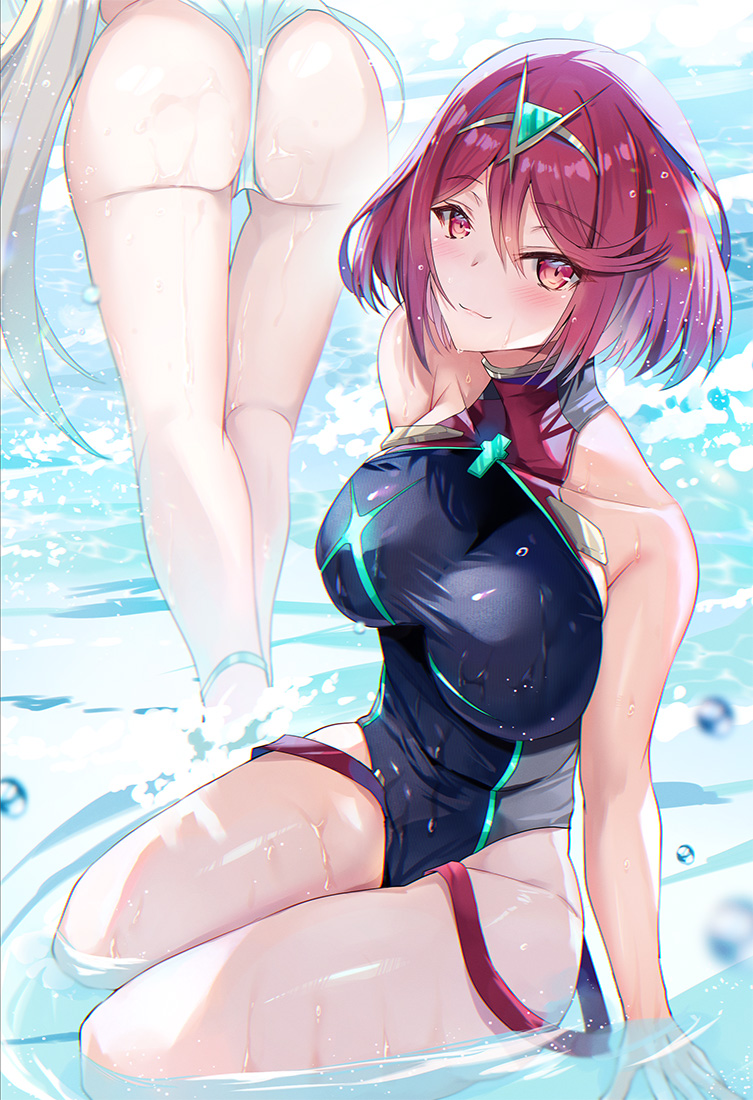 pyra and mythra (xenoblade chronicles and 1 more) drawn by inoue_takuya_(tactactak)