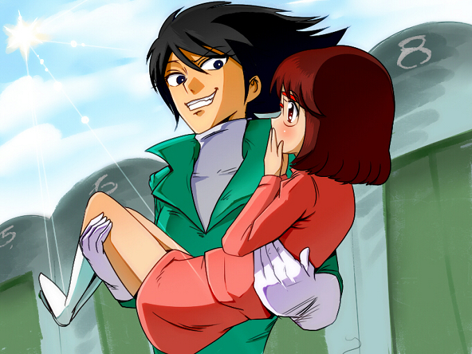 delinquent and hanako (chargeman ken!) drawn by nikukyuu-man