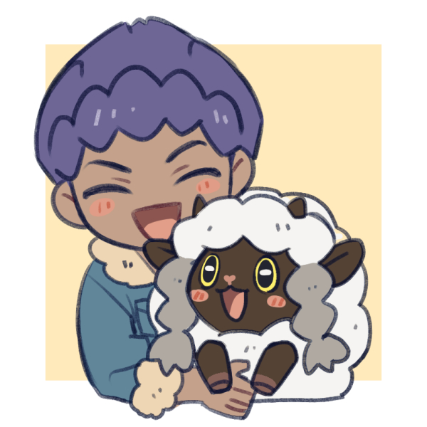 hop and wooloo (pokemon and 1 more) drawn by mono96souko