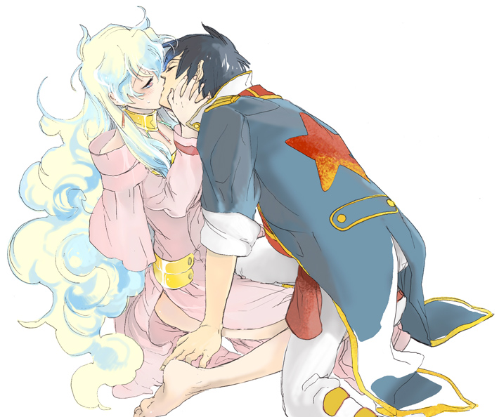 nia teppelin and simon (tengen toppa gurren lagann) drawn by kanke_(yonkuma)