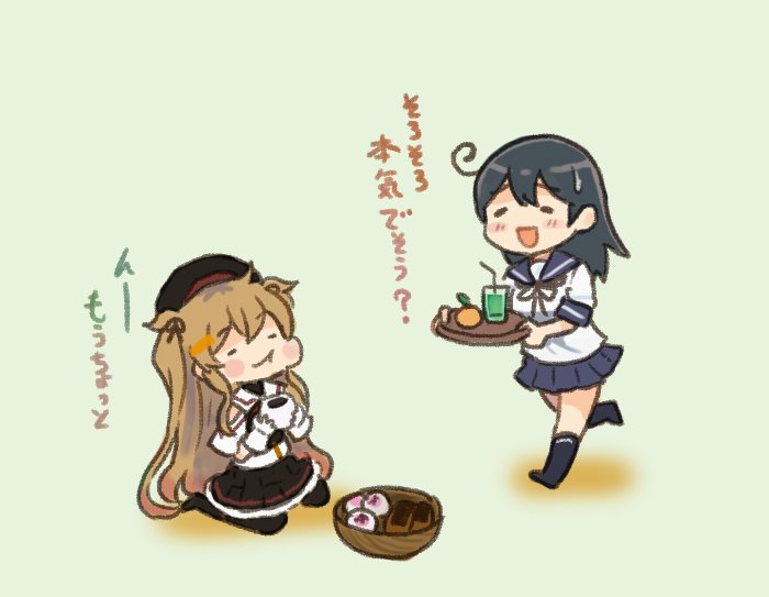 ushio, murasame, and murasame kai ni (kantai collection) drawn by saiguchi_otoufu