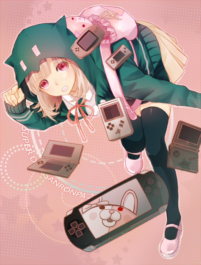 nanami chiaki and monomi (danganronpa and 1 more) drawn by funota