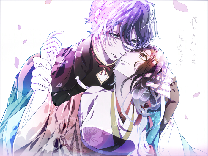 saniwa, female saniwa, and kasen kanesada (touken ranbu) drawn by beroring