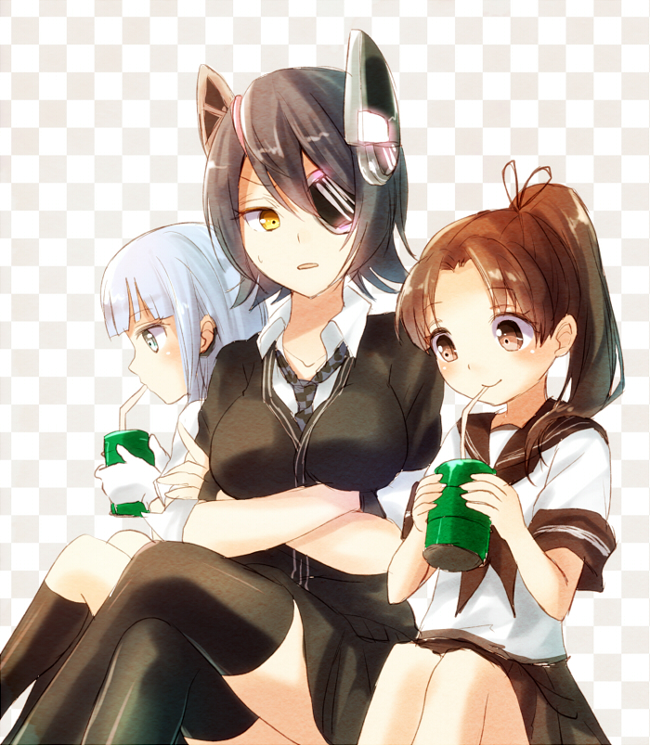 tenryuu, ayanami, and hatsukaze (kantai collection) drawn by nunucco
