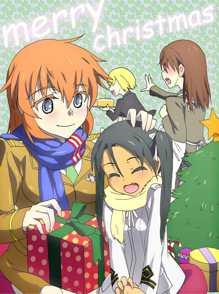 erica hartmann, charlotte e. yeager, francesca lucchini, and minna-dietlinde wilcke (world witches series and 1 more) drawn by kisetsu