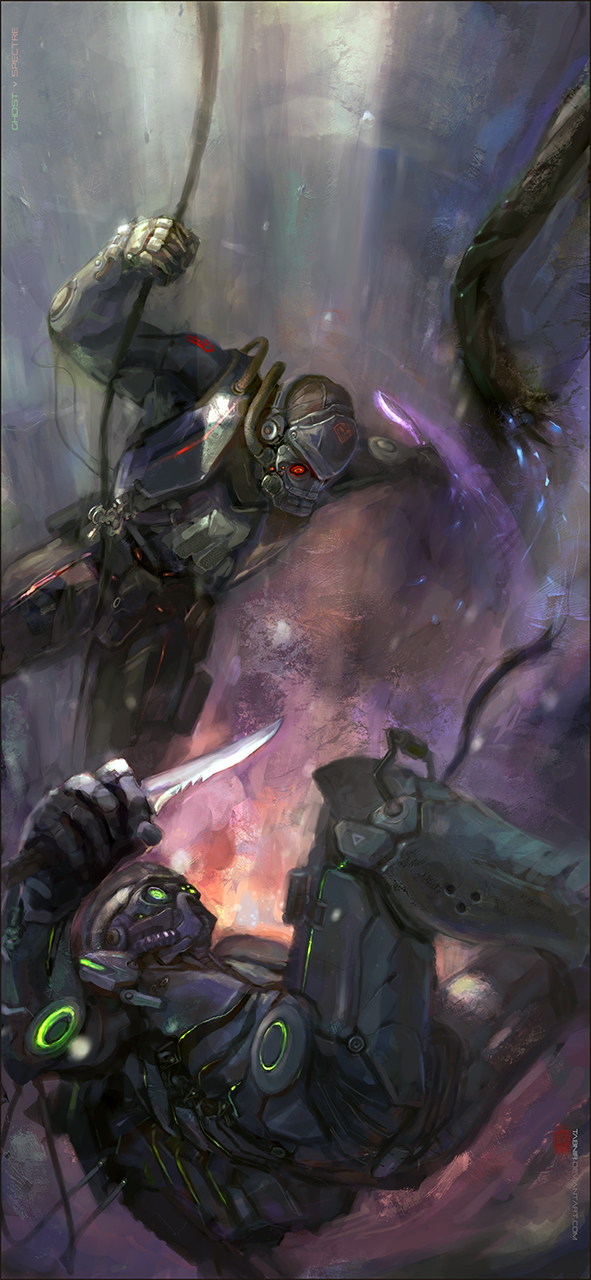 terran and spectre (starcraft and 1 more) drawn by tabnir