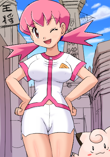 clefairy and whitney (pokemon and 1 more) drawn by pokemoa