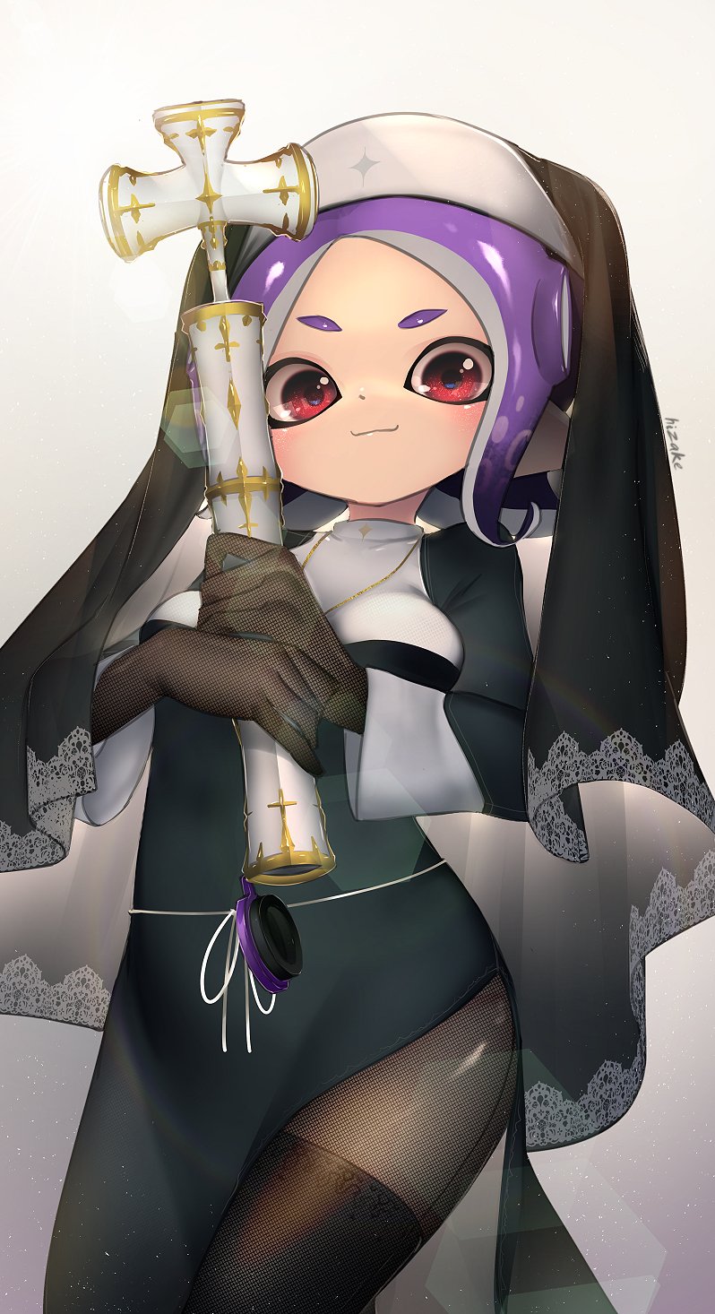 octoling player character and octoling girl (splatoon) drawn by kashu_(hizake)