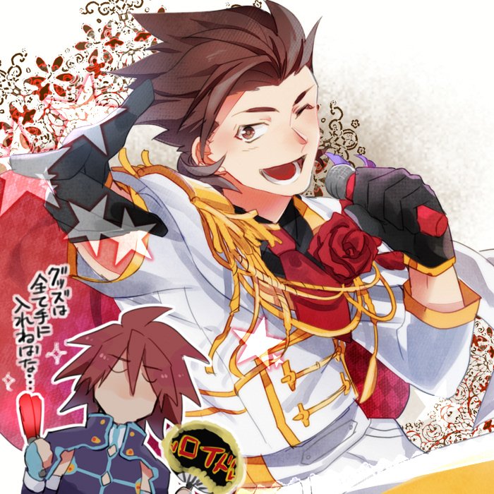 lloyd irving and kratos aurion (idolmaster and 4 more) drawn by izayoi_(hosiume-sukonnbu)
