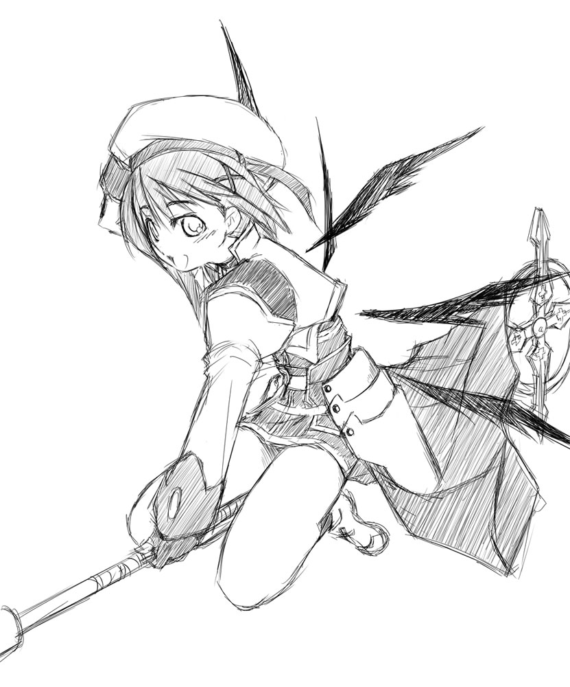yagami hayate and schwertkreuz (lyrical nanoha and 2 more) drawn by yu_lulu_(uka) and yuuka_(o.t.kingdom)