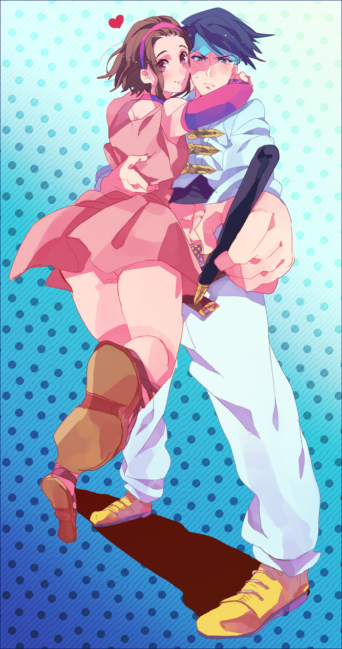 kishibe rohan and sugimoto reimi (jojo no kimyou na bouken and 1 more) drawn by eno_yukimi