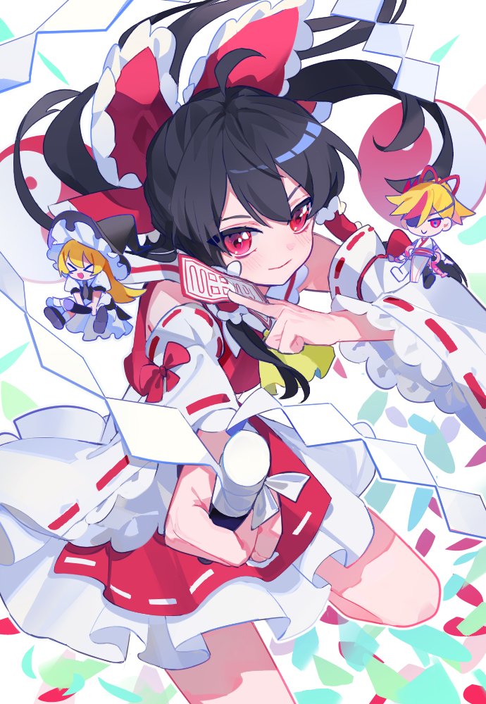 hakurei reimu, kirisame marisa, and rin (touhou and 1 more) drawn by cjsdh1000