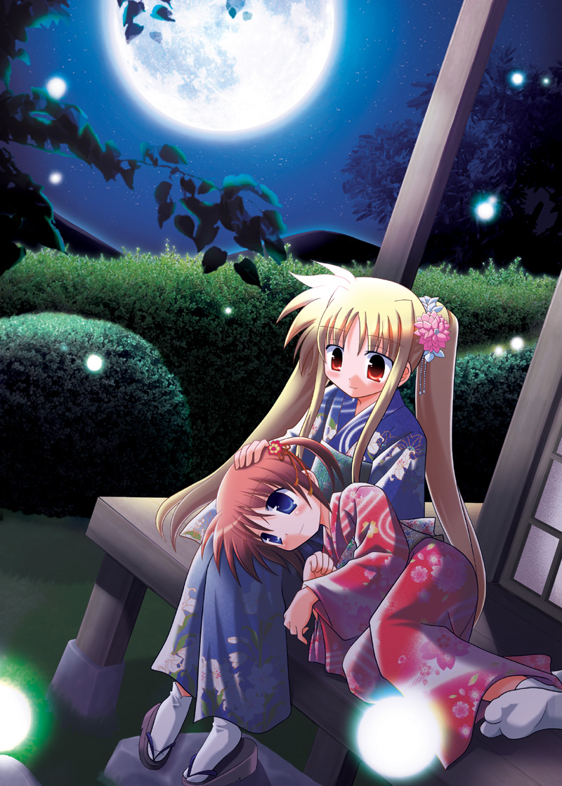 fate testarossa and takamachi nanoha (lyrical nanoha and 1 more) drawn by sagami_inumaru