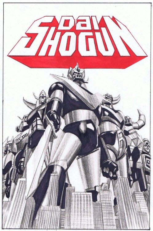grendizer, combattler v, great mazinger, raideen, gaiking, and 2 more (marvel and 11 more) drawn by alex_ross
