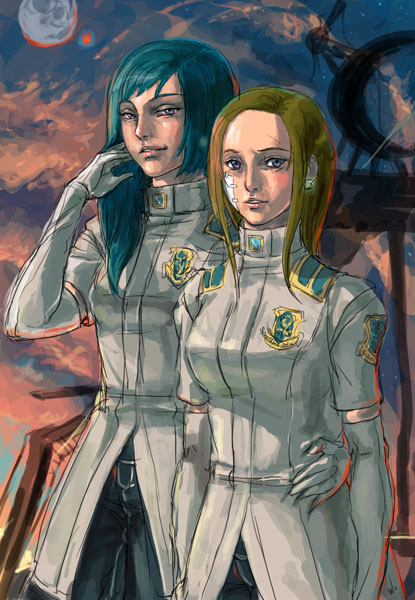 tomoe marguerite and miya clochette (my-otome) drawn by maya_sawamura_anderson