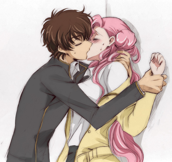 kururugi suzaku and euphemia li britannia (code geass) drawn by akina_tsukako