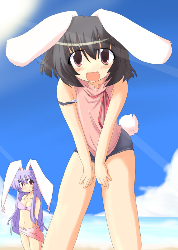 reisen udongein inaba and inaba tewi (touhou) drawn by kugui_kiyunemu