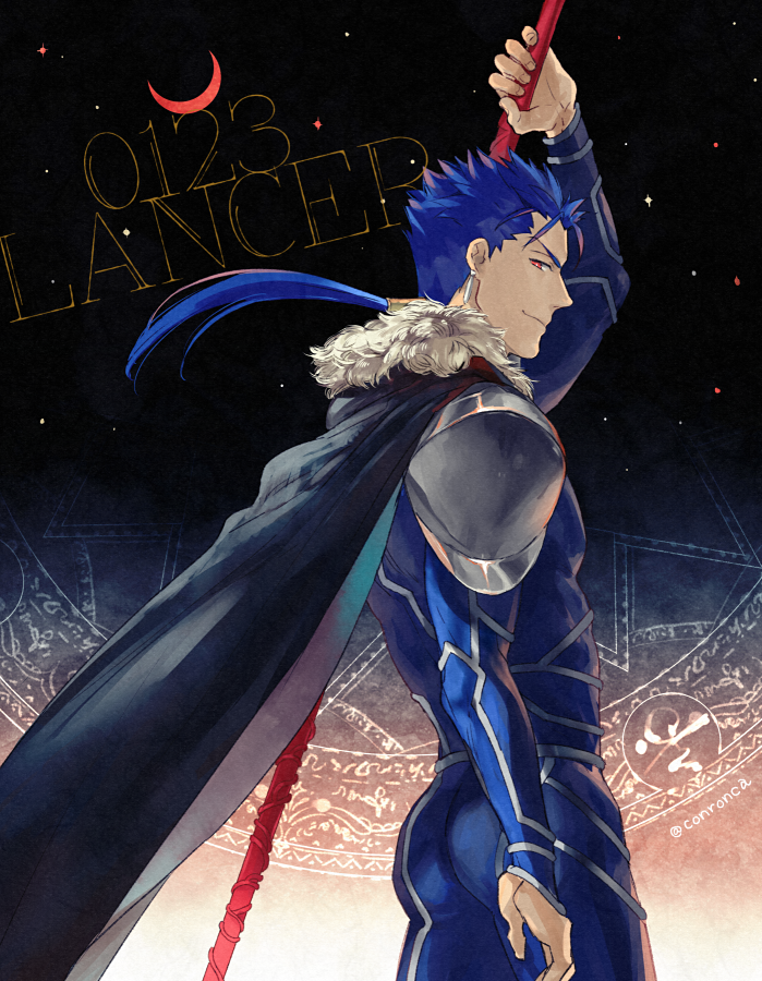 cu chulainn (fate and 1 more) drawn by ame_(conronca)