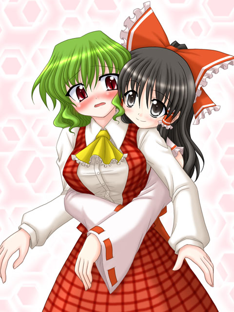 hakurei reimu and kazami yuuka (touhou) drawn by bococho