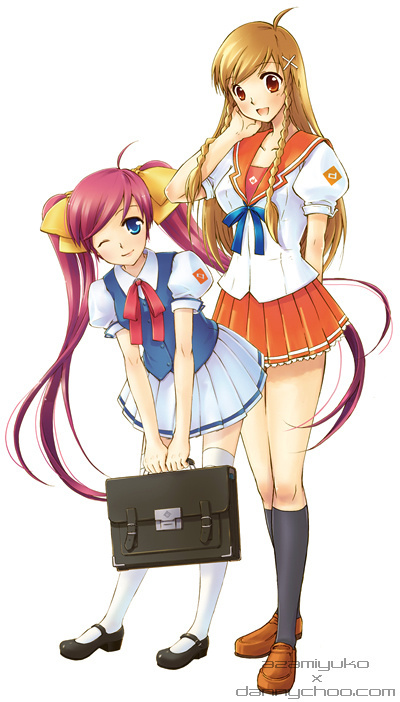 suenaga mirai and suenaga haruka (culture japan) drawn by azami_yuuko