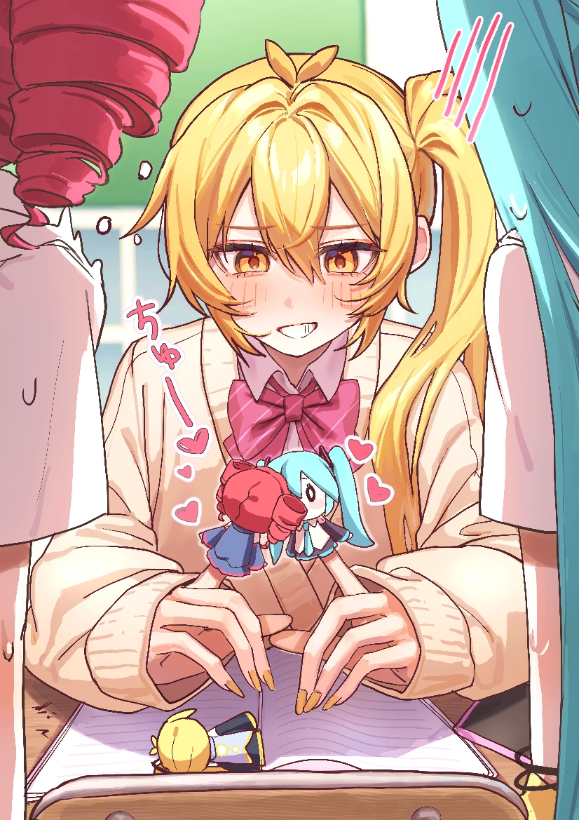 hatsune miku, kasane teto, and akita neru (vocaloid and 3 more) drawn by yuuri_(0914yuuri_k)