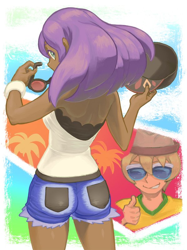 sina and dexio (pokemon and 1 more) drawn by natto_soup