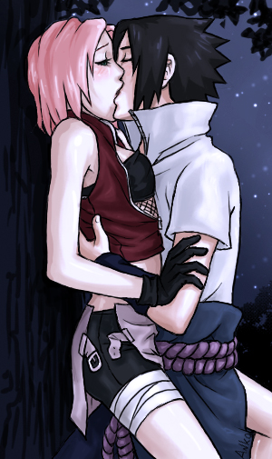haruno sakura and uchiha sasuke (naruto and 1 more) drawn by anna_kokoro_(anko)
