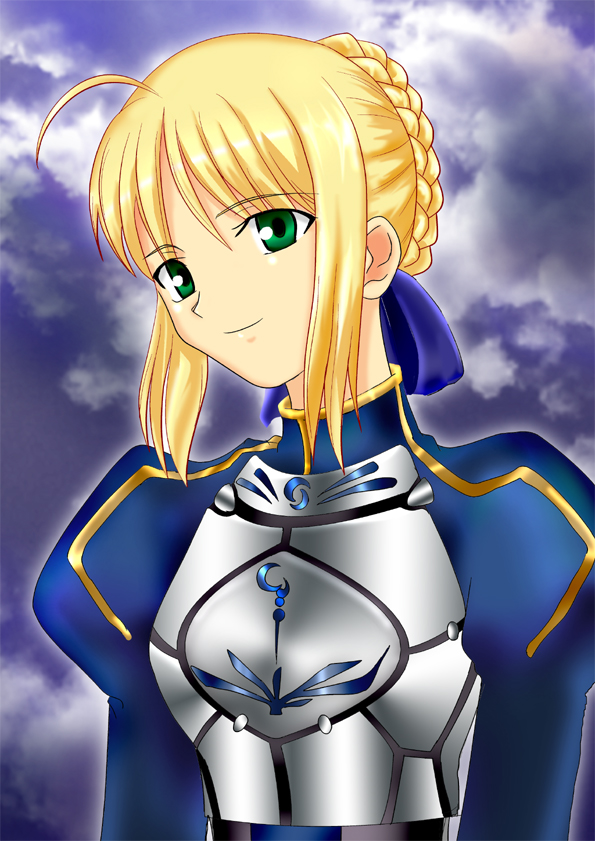 artoria pendragon and saber (fate and 1 more) drawn by psycha_(artist)