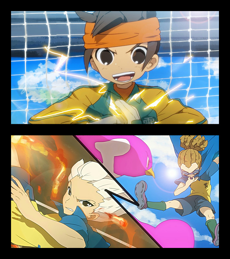 endou mamoru, kidou yuuto, and gouenji shuuya (inazuma eleven) drawn by yoyoyotto