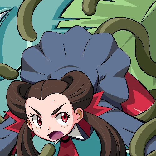 venusaur and roxanne (pokemon and 1 more) drawn by gomatarou_(pixiv196136)