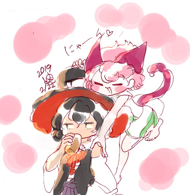 enraku tsubakura and shion (len'en) drawn by yukkyon_kyon