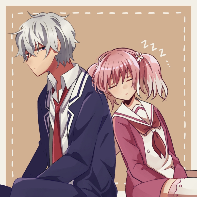hiiragi nana and onodera kyouya (munou na nana) drawn by yukisa