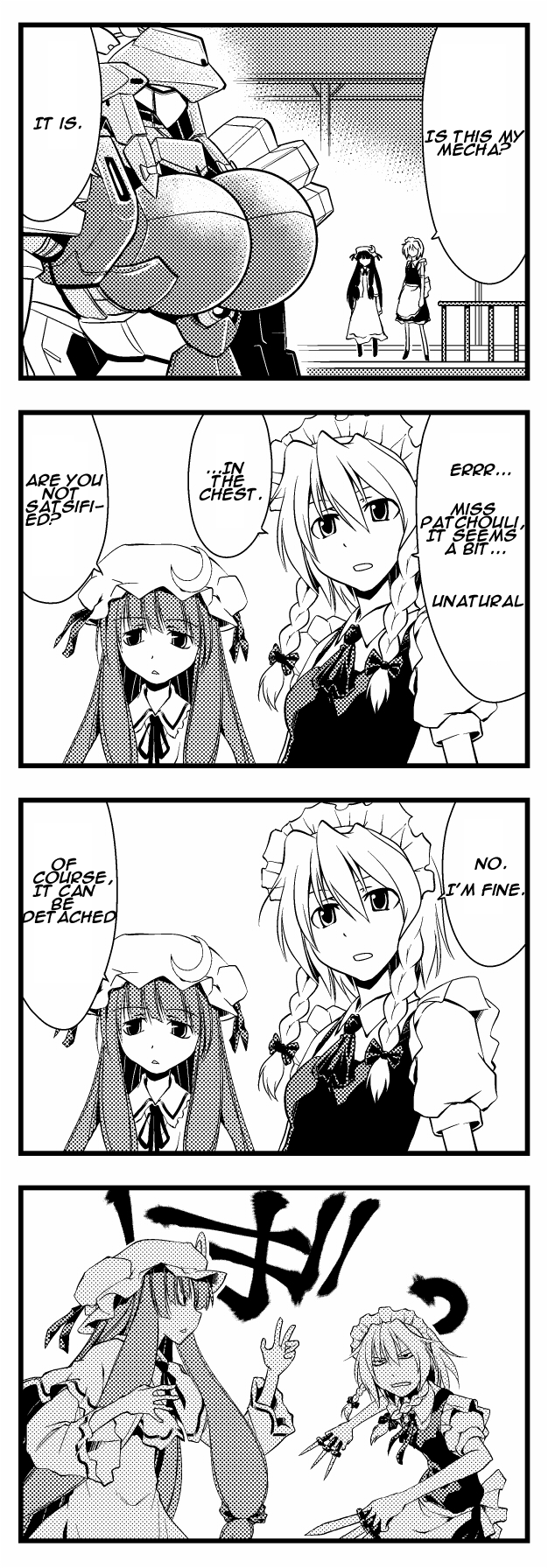 izayoi sakuya and patchouli knowledge (touhou) drawn by nekoguruma