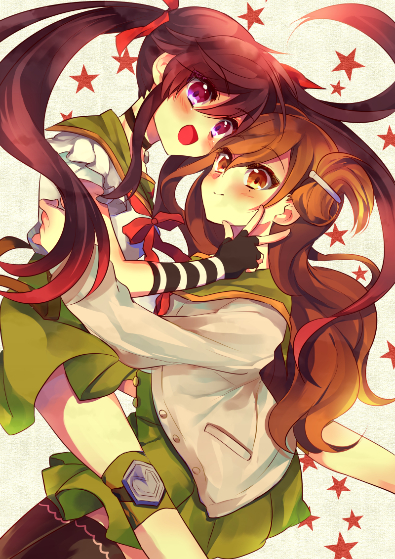 ebisuzawa kurumi and wakasa yuuri (gakkou gurashi!) drawn by shiroto_iku
