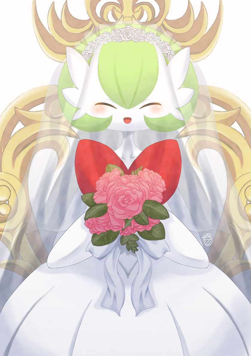 gardevoir and mega gardevoir (pokemon) drawn by hiro_(hirtokageka)
