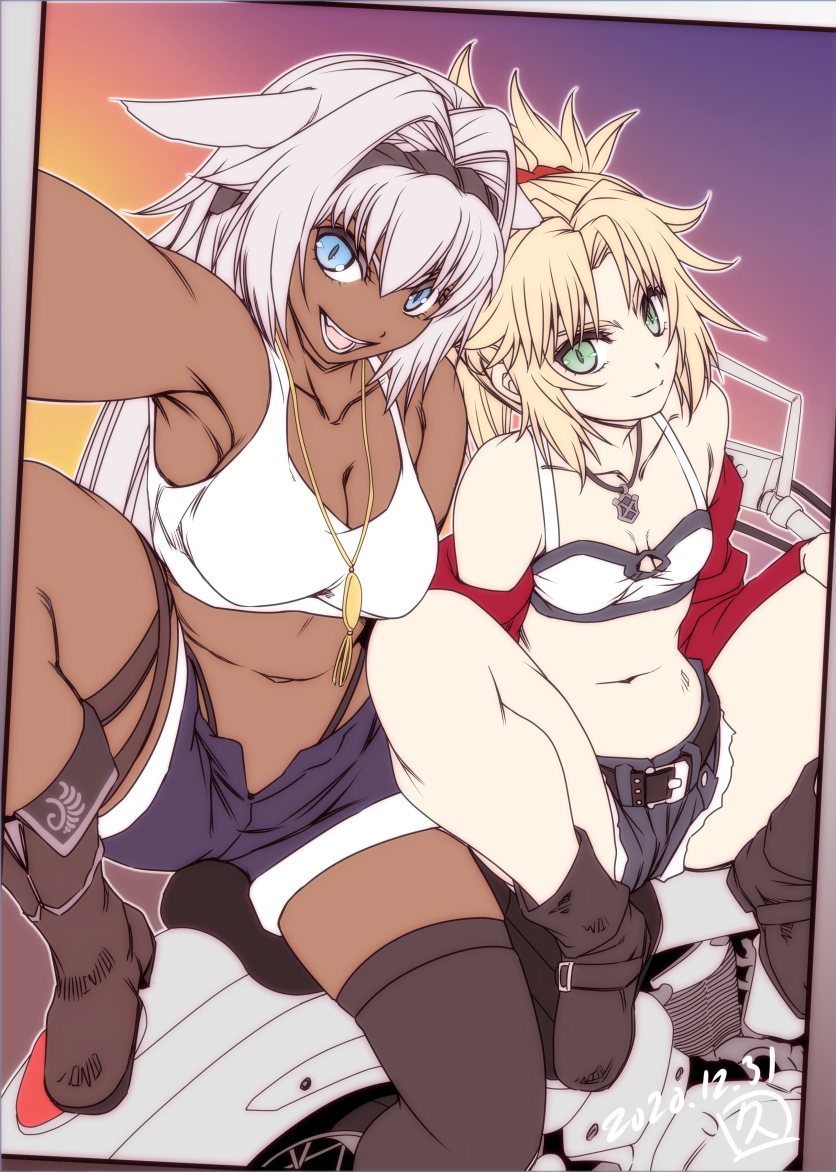 mordred and caenis (fate and 1 more) drawn by hisahiko