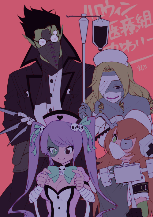 shalltear bloodfallen, cz2128 delta, solution epsilon, and demiurge (overlord) drawn by masiro