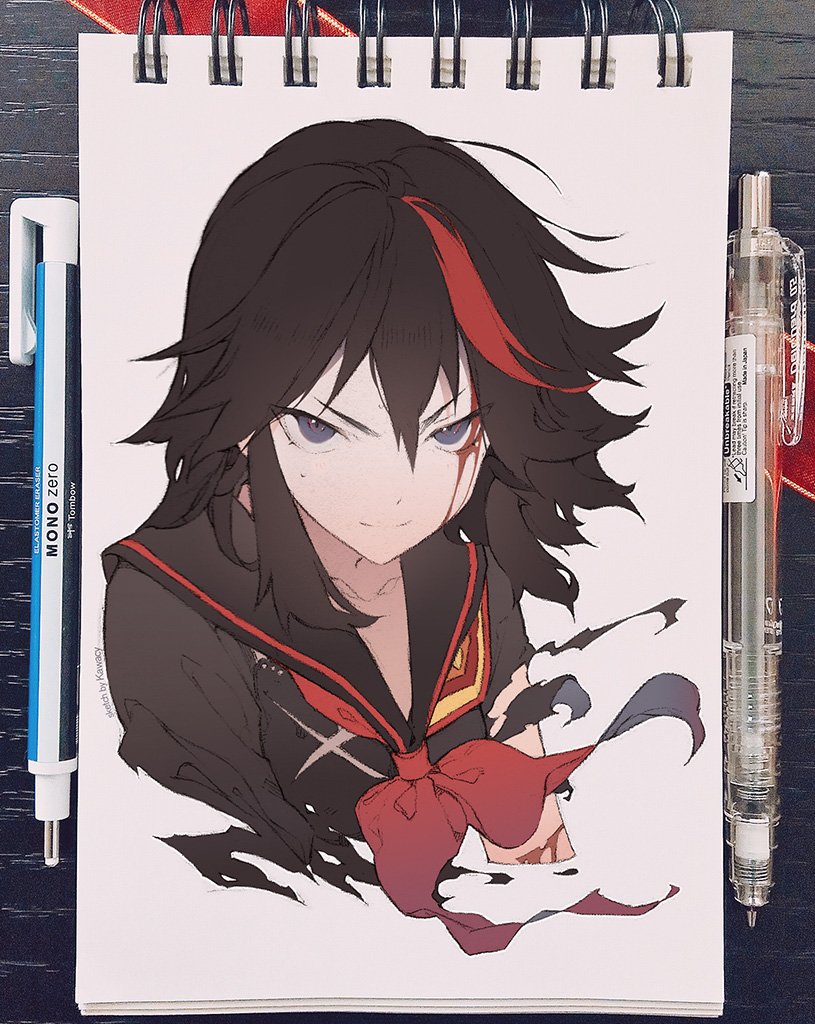 matoi ryuuko and senketsu (kill la kill) drawn by kawacy
