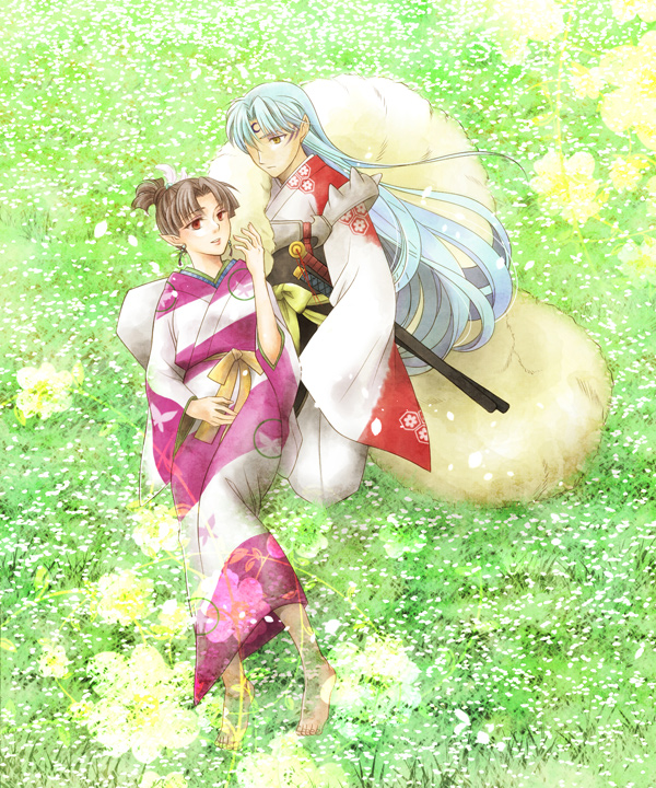 sesshoumaru and kagura (inuyasha) drawn by amh_(mikasa_kyo58)