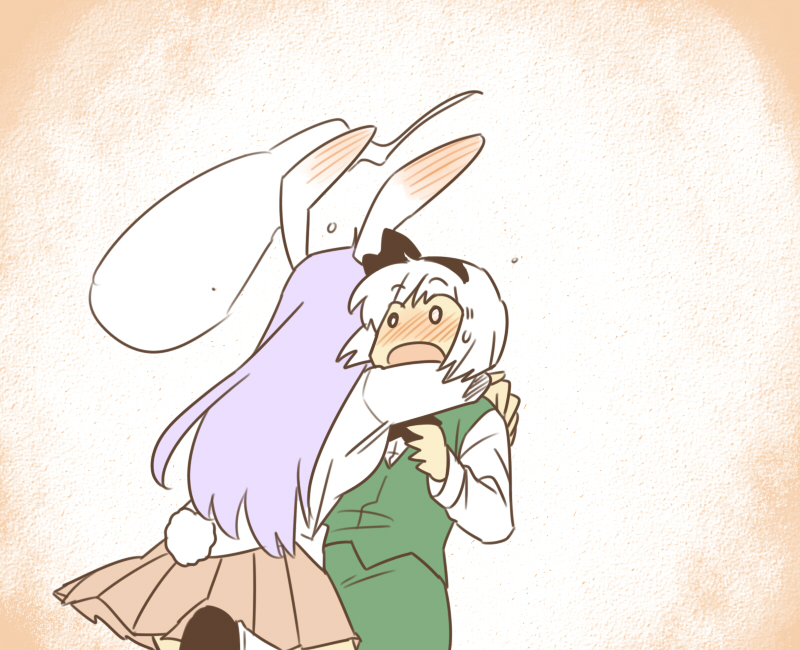 konpaku youmu and reisen udongein inaba (touhou) drawn by koyama_shigeru