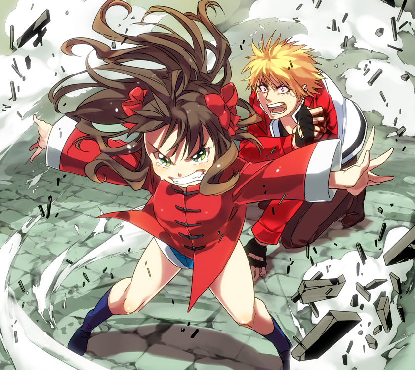 arima miyako and rock howard (tsukihime and 4 more) drawn by akiyama_(yamagoya)